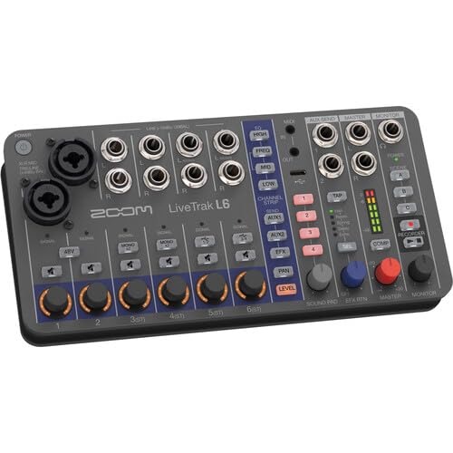Amazon.com: Zoom LiveTrak L-6 Portable 6-Channel Digital Mixer and
